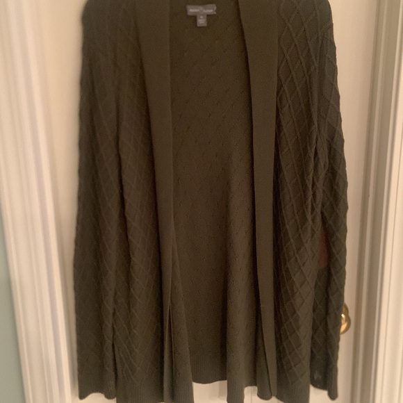 Market Spruce open front cardigan with patch elbows - Picture 8 of 8